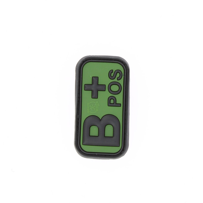 3D PVC patch bloedgroep B+ Groen - 101 Inc