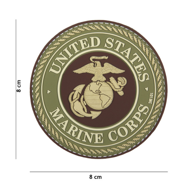 Patch 3D PVC United States Marine Marron - 101 Inc Patch 3D PVC United States Marine Marron - 101 Inc