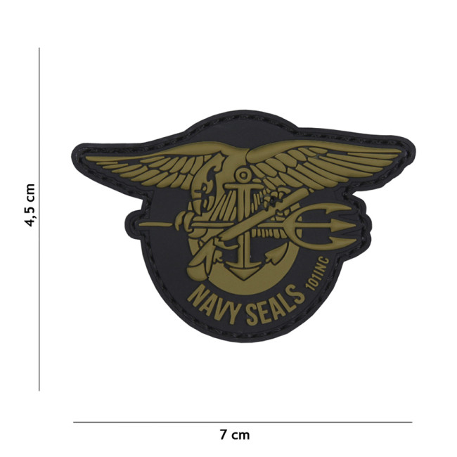 Patch 3D PVC Navy Seals Vert - 101 Inc