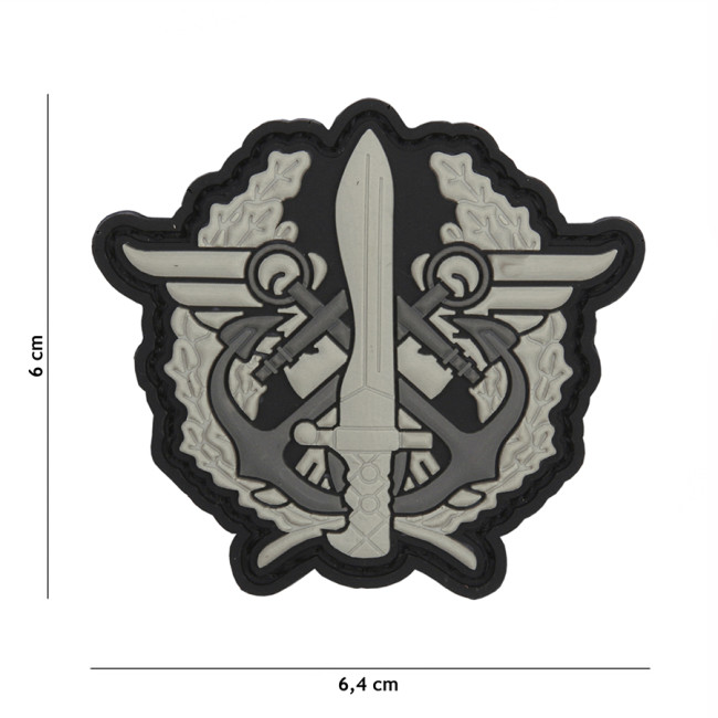 Patch 3D PVC Corps Marines loge gris - 101 Inc