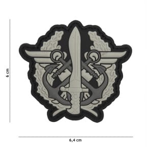 Patch 3D PVC Corps Marines loge gris - 101 Inc