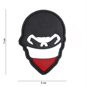 Patch 3D PVC Polish Skull Balaclava Rouge