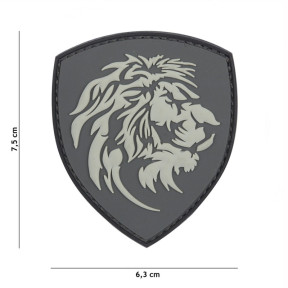 Naszywka 3D PVC Dutch Lion Szary - 101 Inc