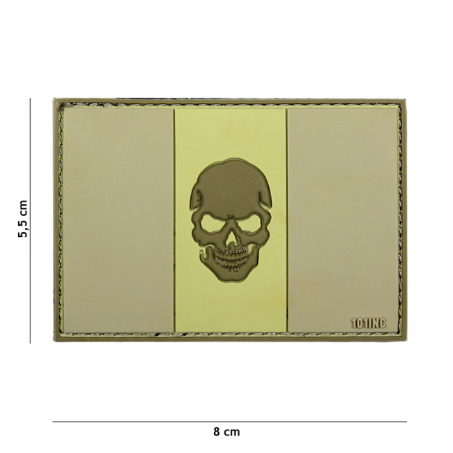 Patch 3D PVC Flag Italy + Skull Subdued - 101 Inc