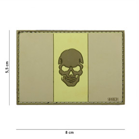Patch 3D PVC Flag Italy + Skull Subdued - 101 Inc