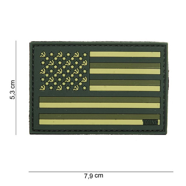 Naszywka 3D PVC Sowiecka Zielona - 101 Inc