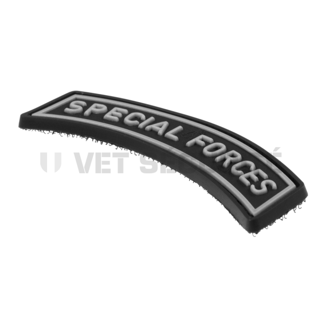 Patch Special Forces Tab Rubber Grijs/Zwart - JTG