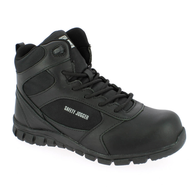 Leder- und Nylonschuh Dragon Schwarz - Safety Jogger