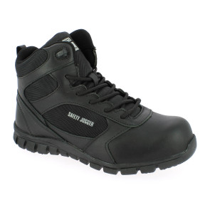 Leder- und Nylonschuh Dragon Schwarz - Safety Jogger