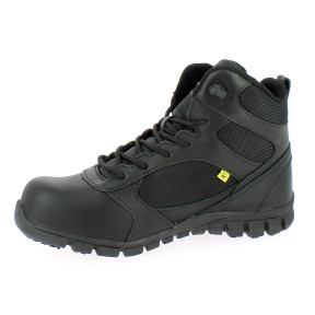 Leder- und Nylonschuh Dragon Schwarz - Safety Jogger