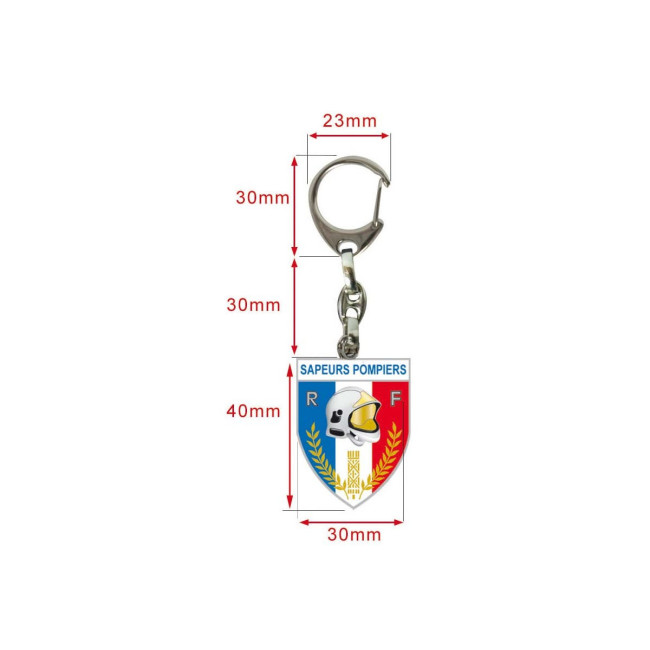 Porte Clés Métal Sapeurs Pompier Ecusson - Patrol Equipements