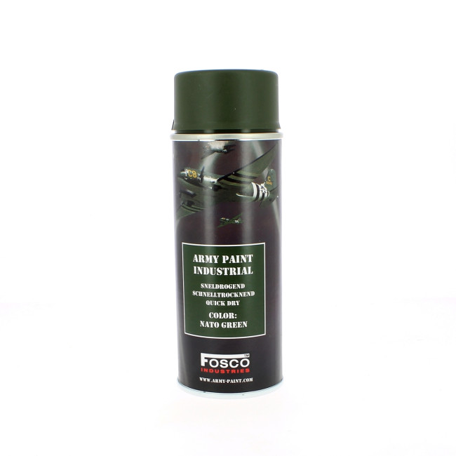 Bombe de peinture militaire Nato Green 400 ml - Fosco Industries Bombe de peinture militaire Nato Green 400 ml - Fosco Industries
