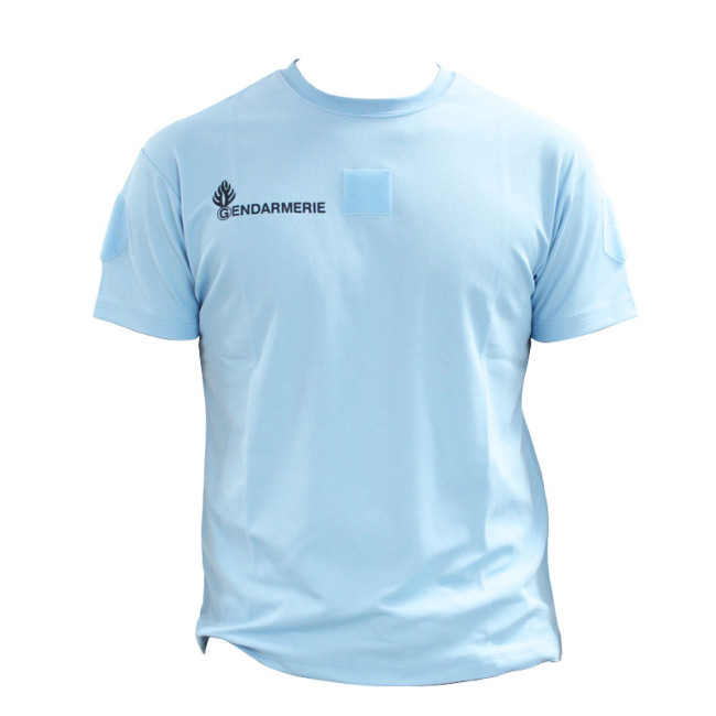 T-shirt oddychający Żandarmeria Niebieski + rzepy - Patrol