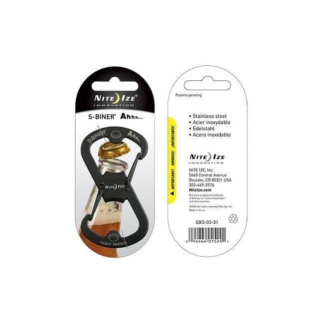 Karabijnhaak S-Biner flesopener - Nite Ize