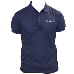 Polo Douane Cooldry en maille piquée Bleu - Patrol