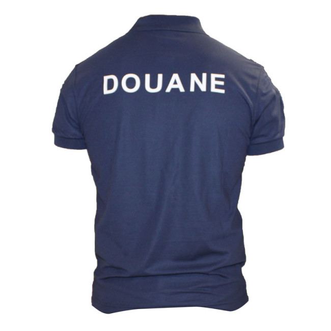 Polo Douane Cooldry en maille piquée Bleu - Patrol