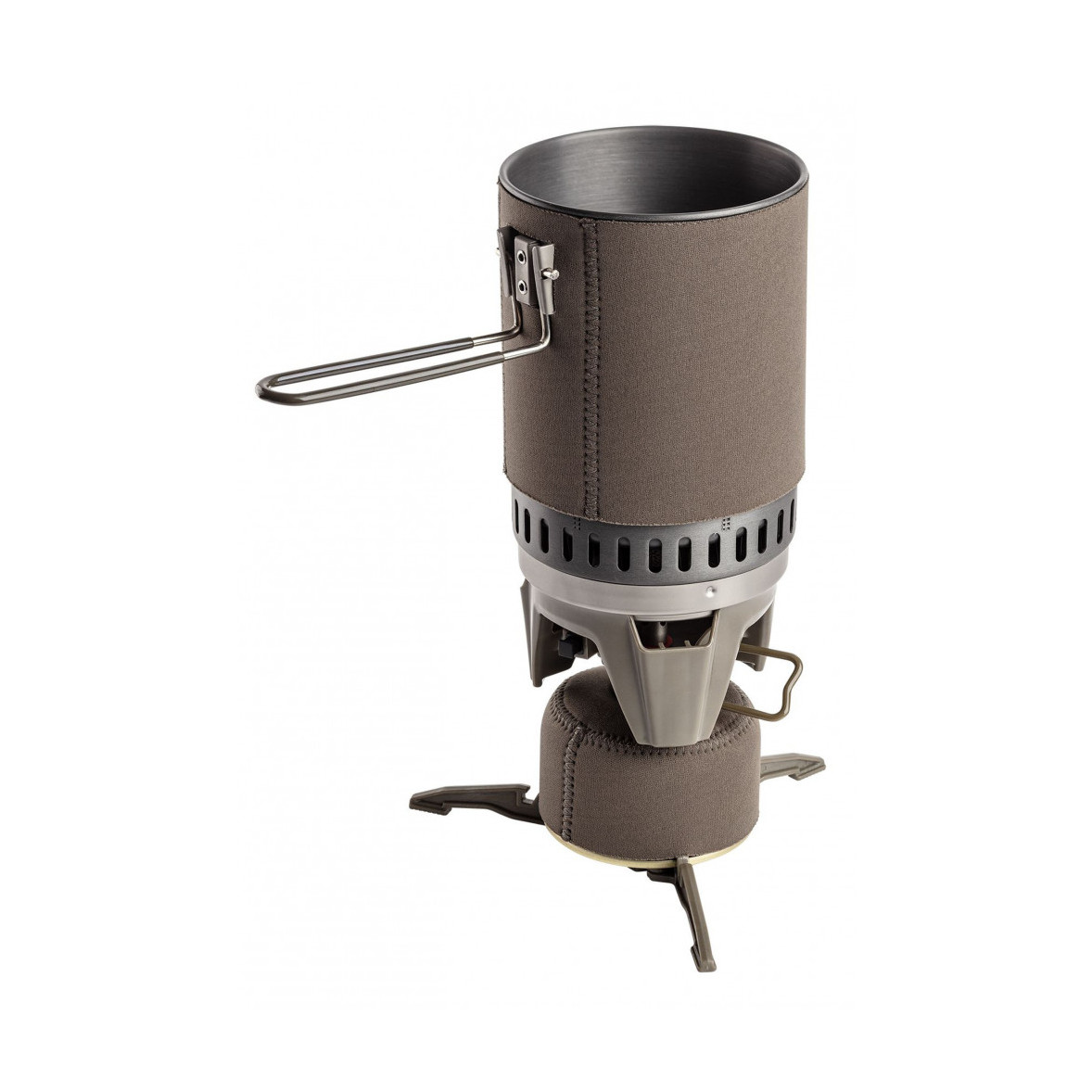 Set Cottura Da Campeggio Tac-Boil 1L Con Fornello A Gas – 7 Pezzi Compatti E Leggeri Per Bivacchi E Trekking