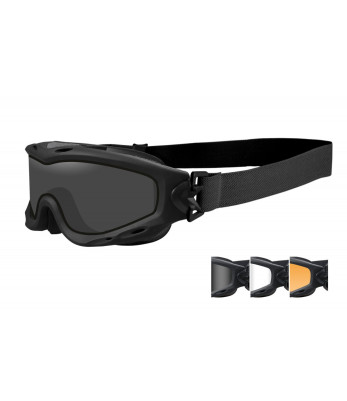 Masque de protection balistique Spear noir écrans fumé/incolore/orange - Wiley X