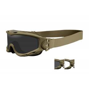 Masque de protection balistique Spear tan écrans fumé/incolore - Wiley X
