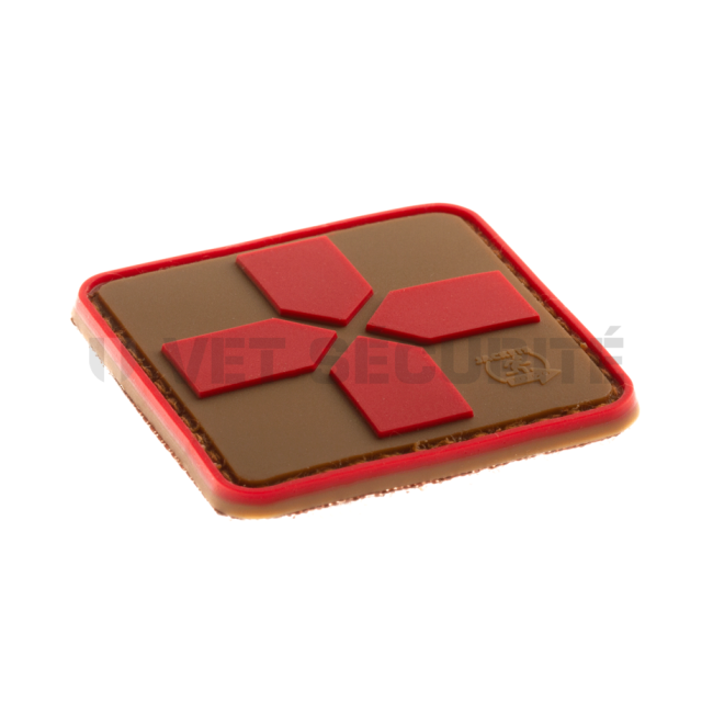 Red Cross Rubber Patch 40mm - Coyote Red - JTG