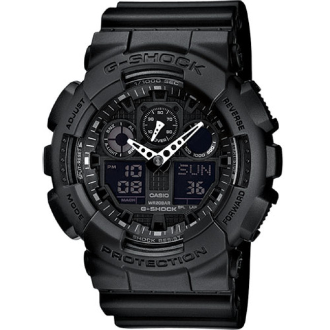 G-Shock Classic GA-100 Uhr in Schwarz - Casio
