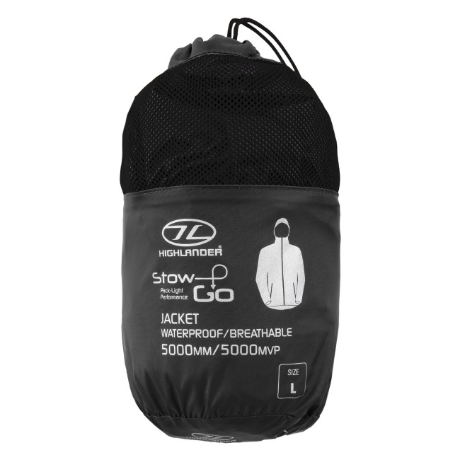 Waterdichte jas Stow & Go zwart - Highlander