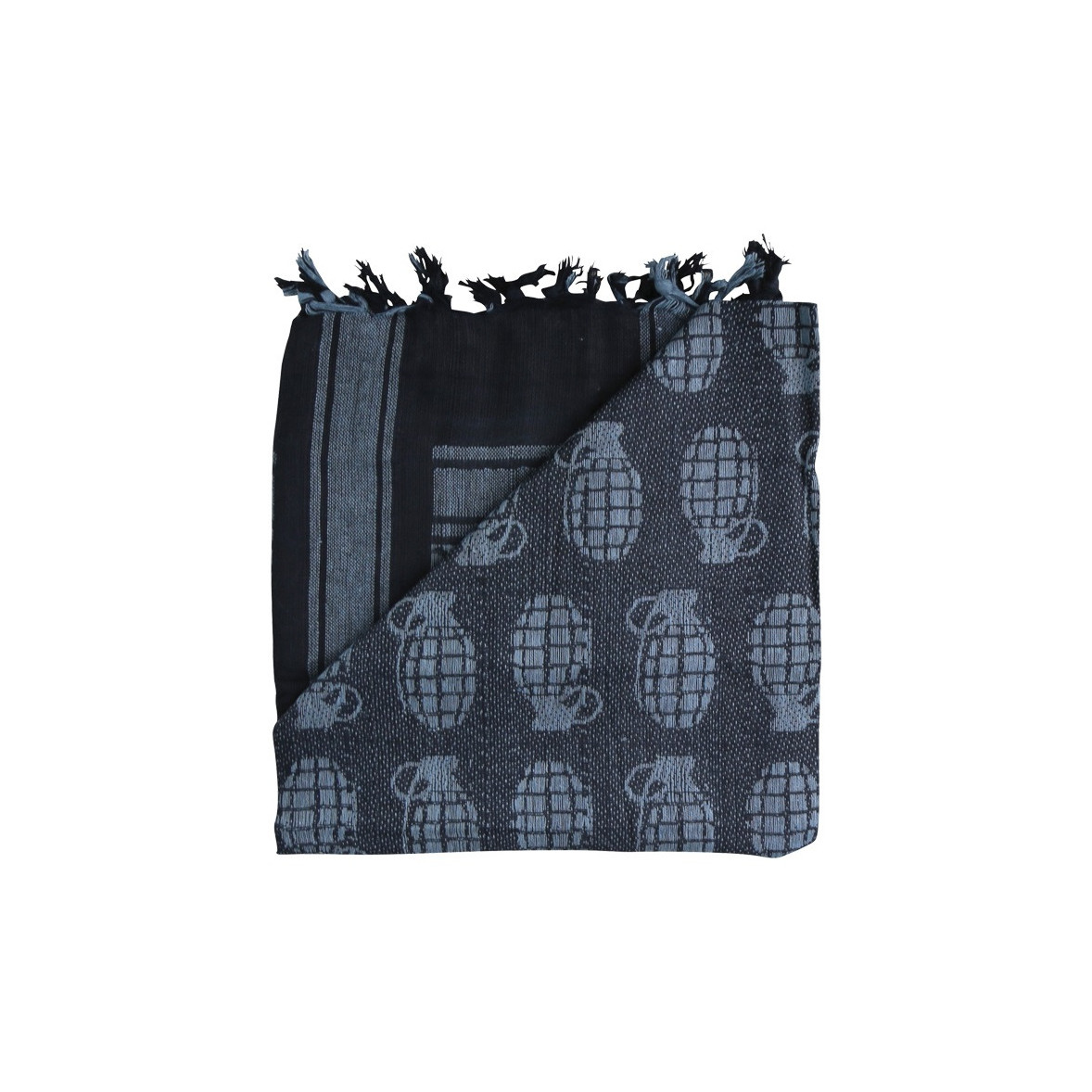 PLO FOULARD SCARF Palestinese Shemagh Oliva / Nera Scarf Skull Teschio - Foto 10