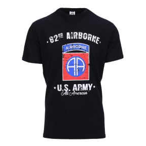 Tee-shirt US Army 82nd Airbone Noir - Fostex Garments