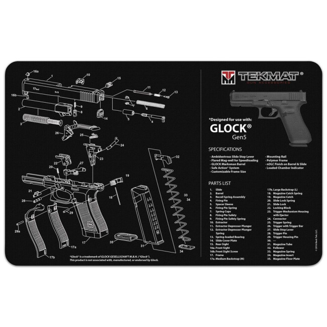 Tapis de démontage pour glock gen5 - Tekmat