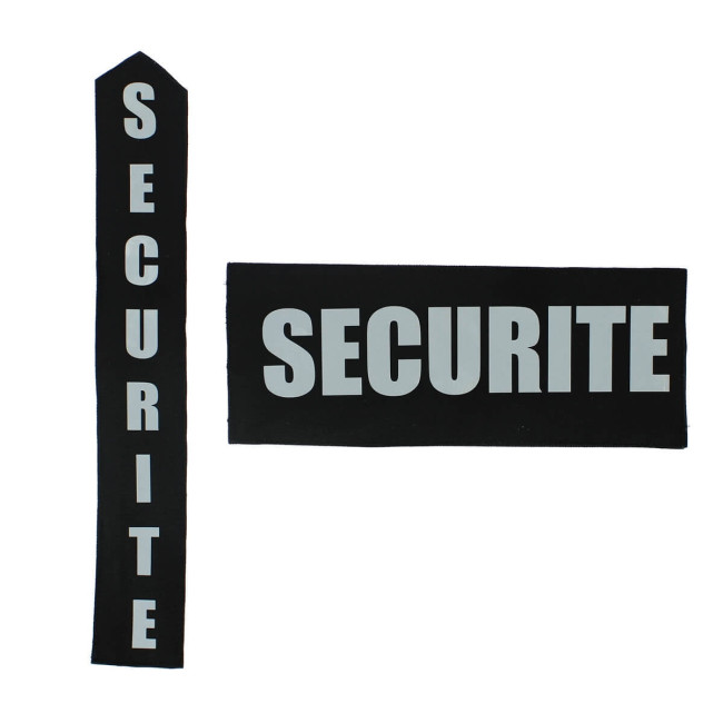 2er-Set Hochsichtbarkeits-Armbinden Security Schwarz - VVS