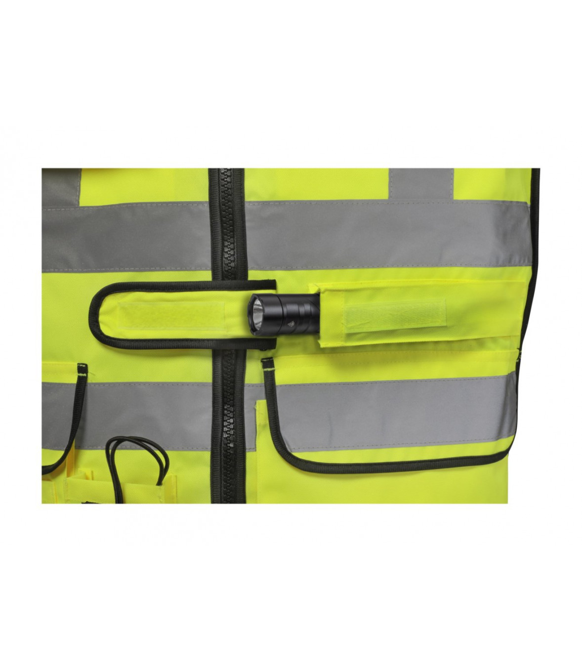 Gilet de s curit   multipoche jaune City Guard 