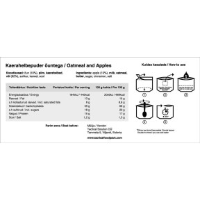 Haferflocken und Äpfel - Tactical Foodpack
