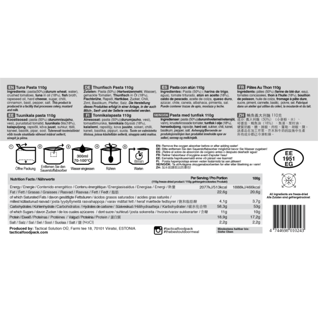 Thunfisch-Nudeln - Tactical Foodpack