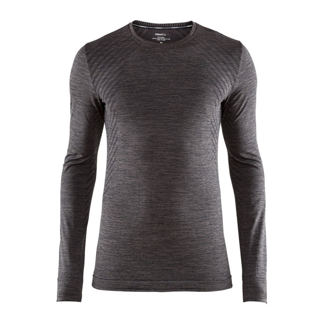 FUSEKNIT COMFORT RN LS M BLACK MELANG FUSEKNIT COMFORT RN LS M BLACK MELANG