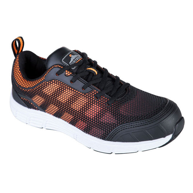 Baskets de Sécurité TOVE Steelite S1P Noir et Orange - Portwest