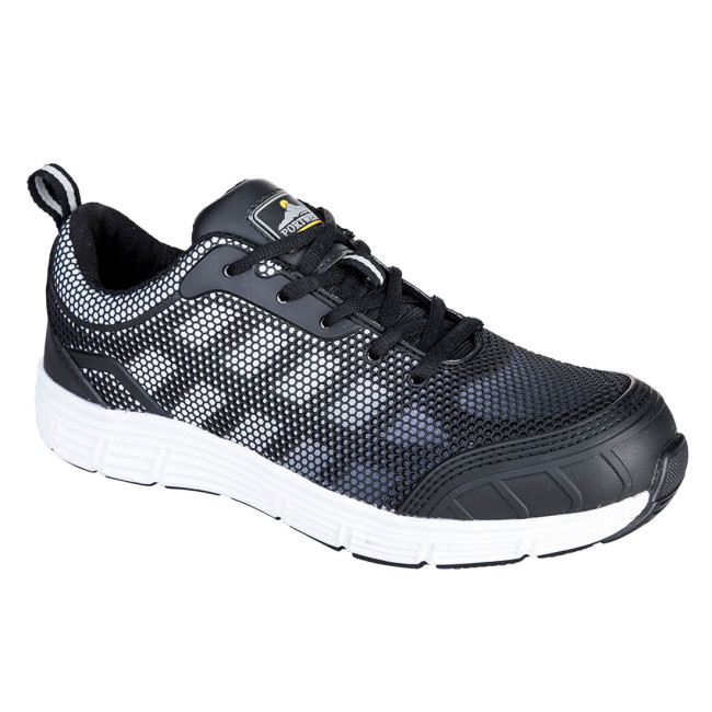 Baskets de Sécurité TOVE Steelite S1P Noir et Blanc - Portwest