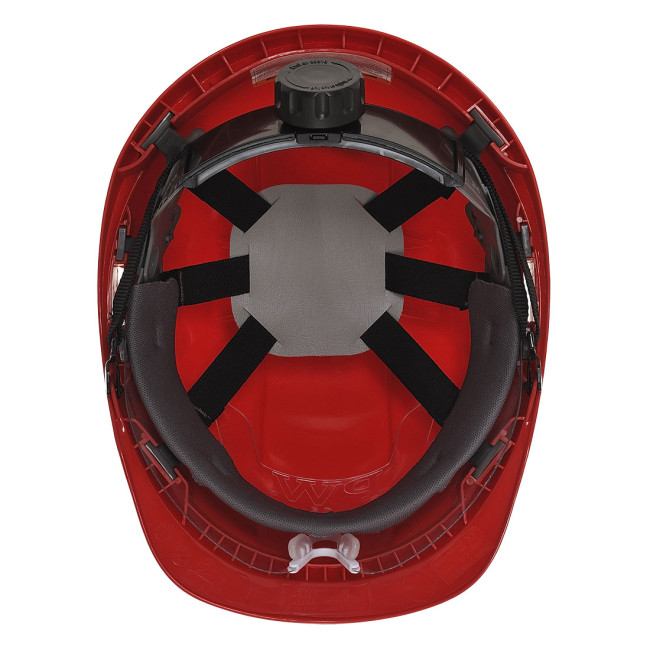 Kask budowlany endurance z wizjerem Czerwony - Portwest