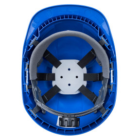 Baustellenhelm Endurance mit Visier Königsblau - Portwest
