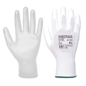 A120 - Gants Nylon enduits PU Blanc - Portwest