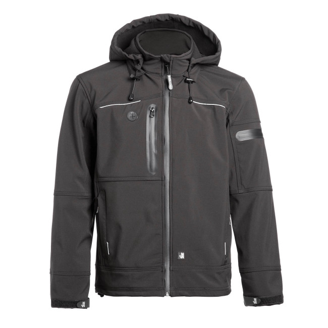 SOFTSHELL JAS FLORES ZWART - North Ways