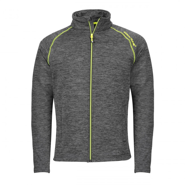 GILET ZIPPE LENNY GRIS CHINE ET JAUNE FLUO - North Ways