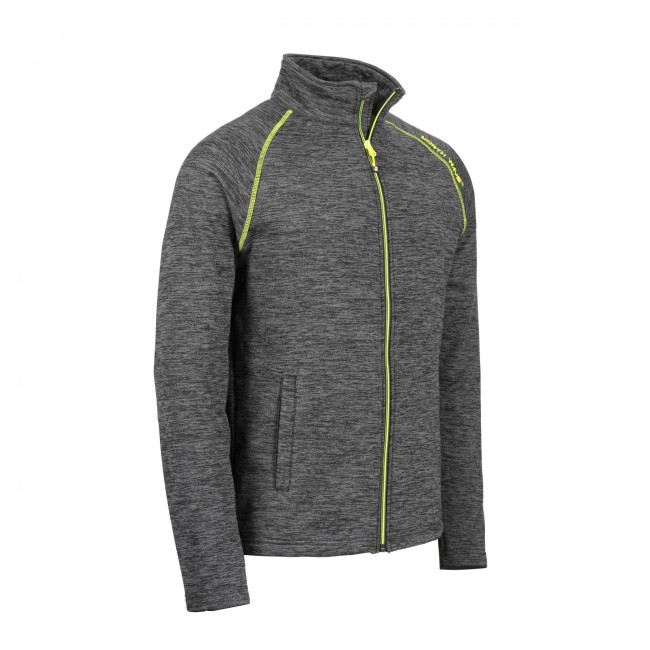 GILET ZIPPE LENNY GRIS CHINE ET JAUNE FLUO - North Ways