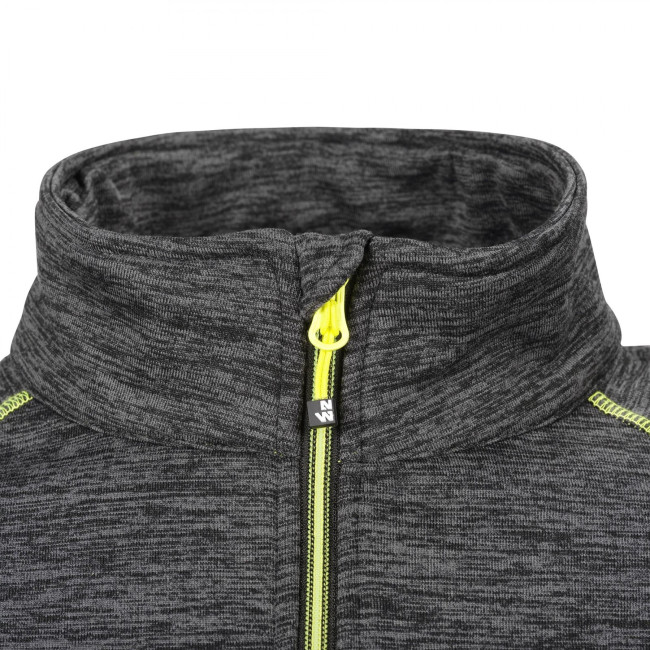 GILET ZIPPE LENNY GRIS CHINE ET JAUNE FLUO - North Ways