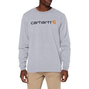 T-Shirt Core Logo długie rękawy 104107 Heather Grey - Carhartt