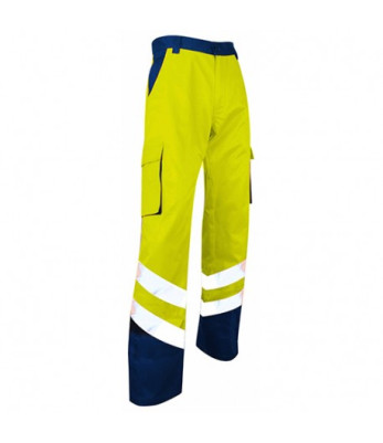 Pantalon HV bicolore EN20471 Marine/Jaune Fluo - PROTECTION - LMA