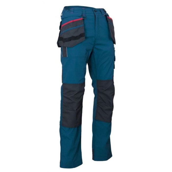 Pantalon de travail avec poches volantes amovibles Cobalt - CREUSET - LMA