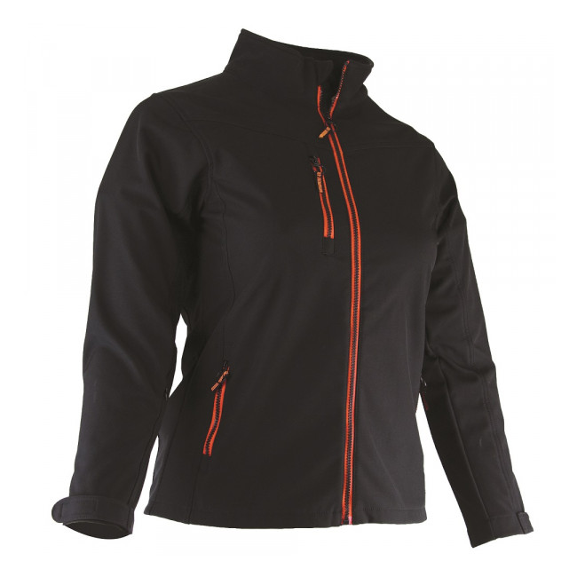 Kurtka polar softshell zapinana na zamek damska Czarna - ALBA - LMA