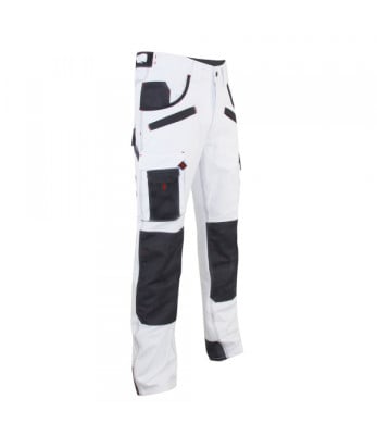 Pantalon type Peintre tricolor poches genouillères Blanc/Gris Nuit - AEROSOL - LMA