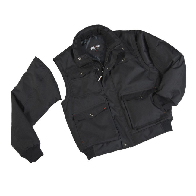 Arbeitsjacke mit abnehmbaren Ärmeln Balder Schwarz - Herock