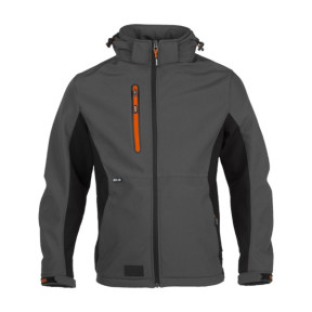 Softshell à capuche TRYSTAN Anthracite/Noir - Herock